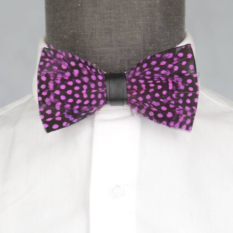 Бабочка мужская с перьями 0001